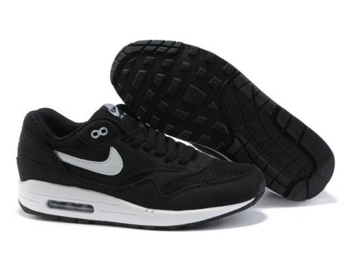Nike Air Max 1 Men Black White Running Shoes Factory Outlet